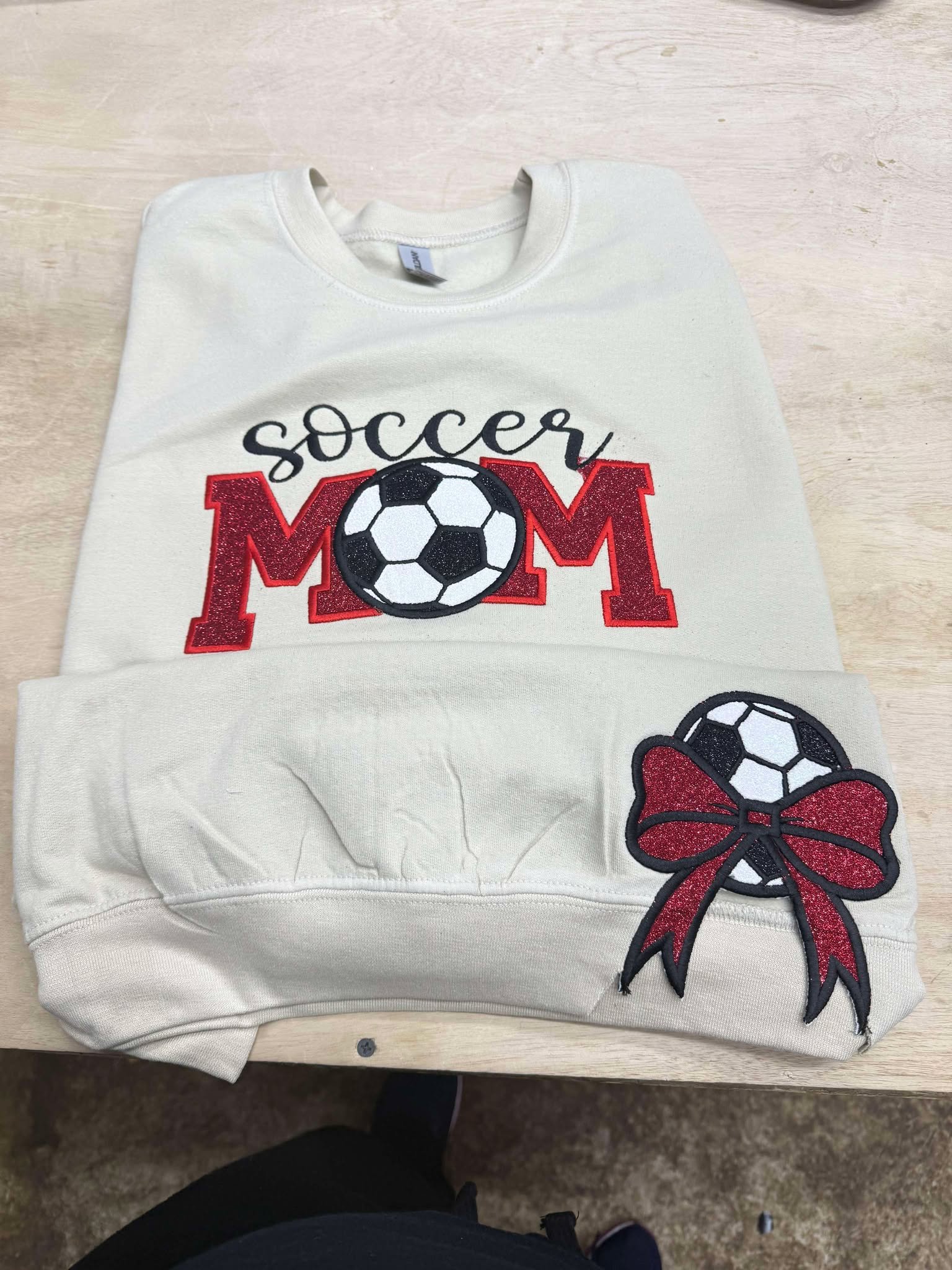 Soccer Mom Glitter Crew Neck!