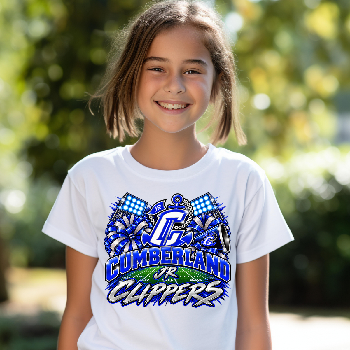 Cumberland Jr Clippers Cheer with field