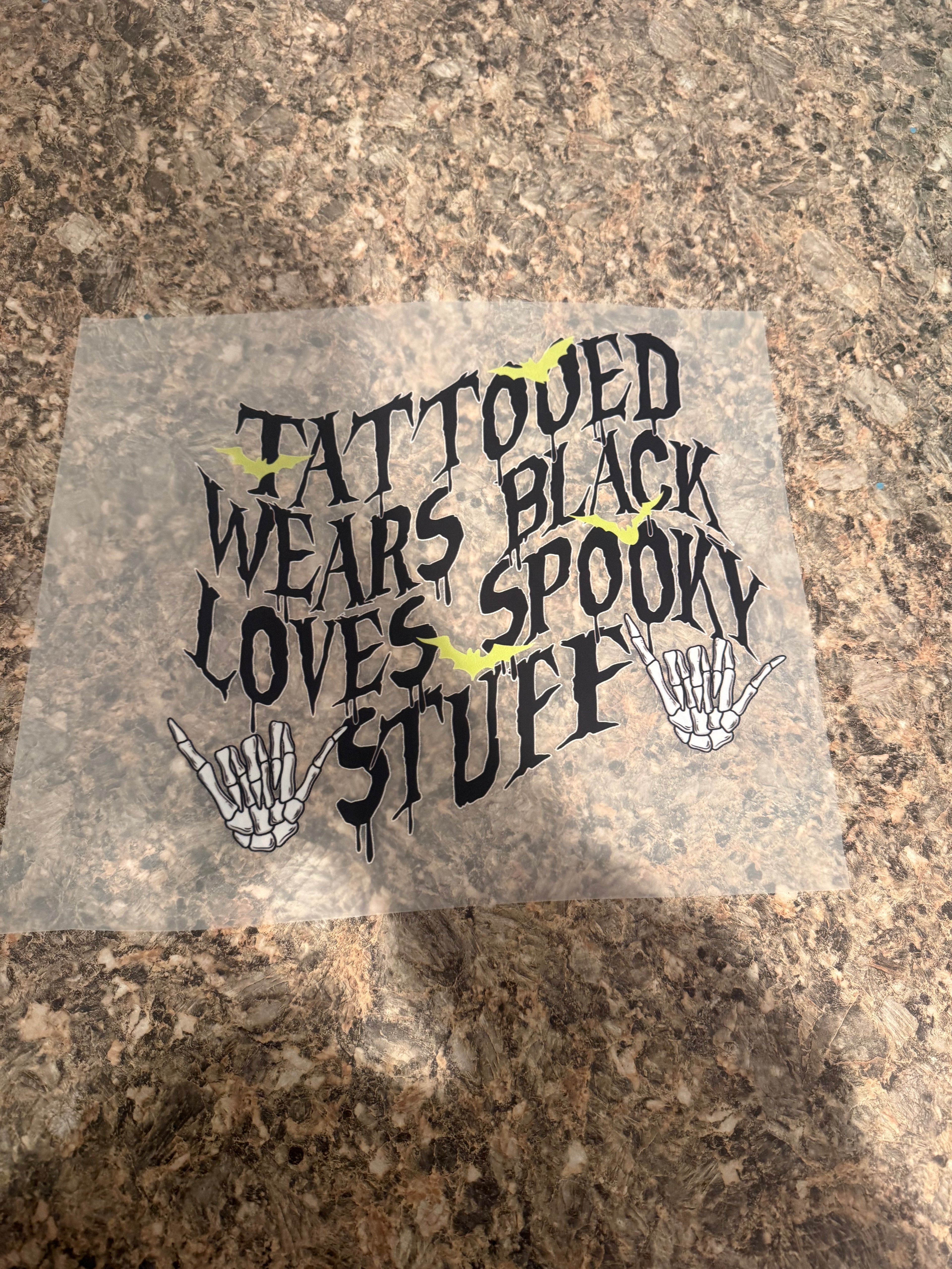 Tattooed and wears black
