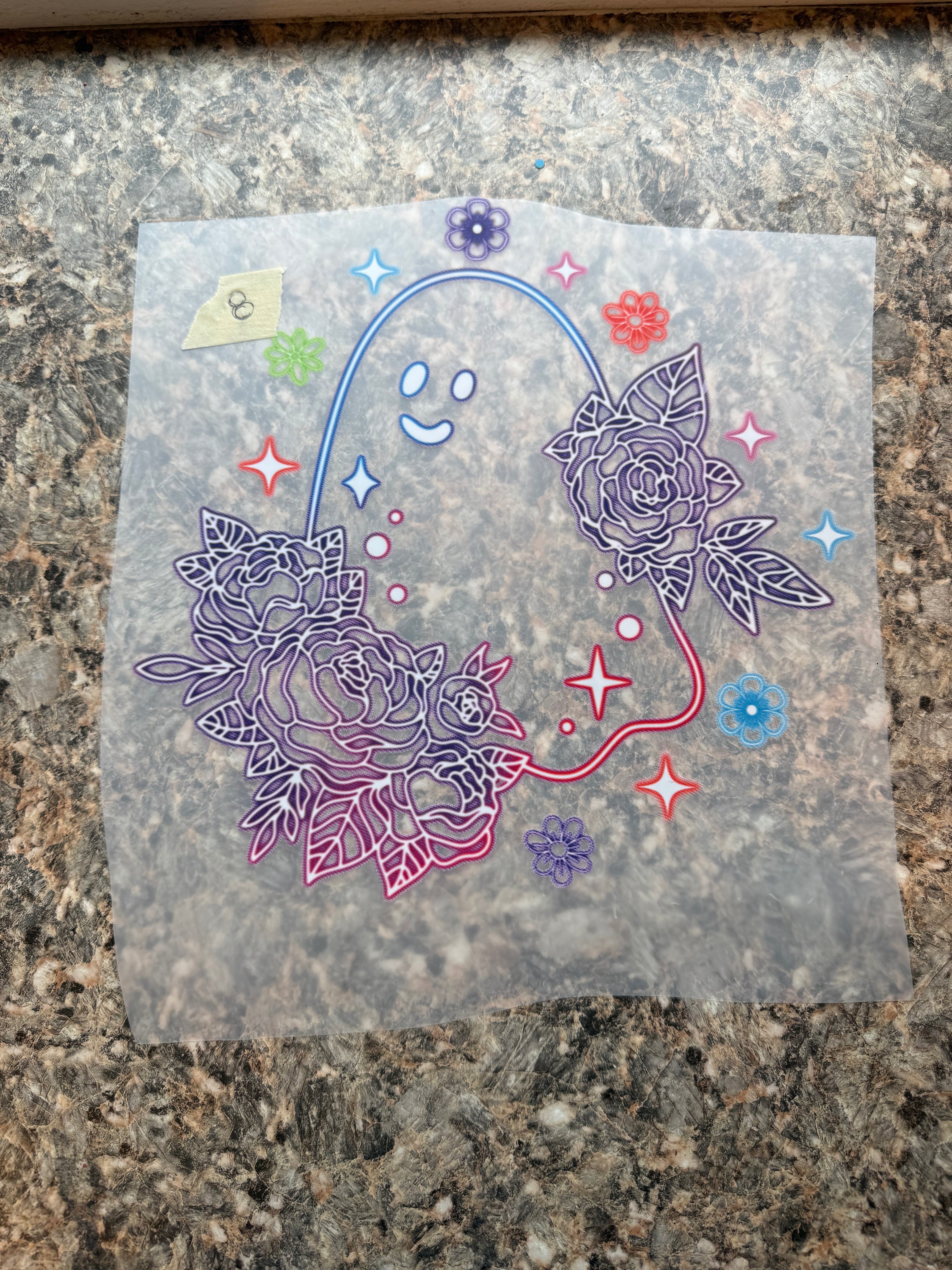 Neon ghost floral #8
