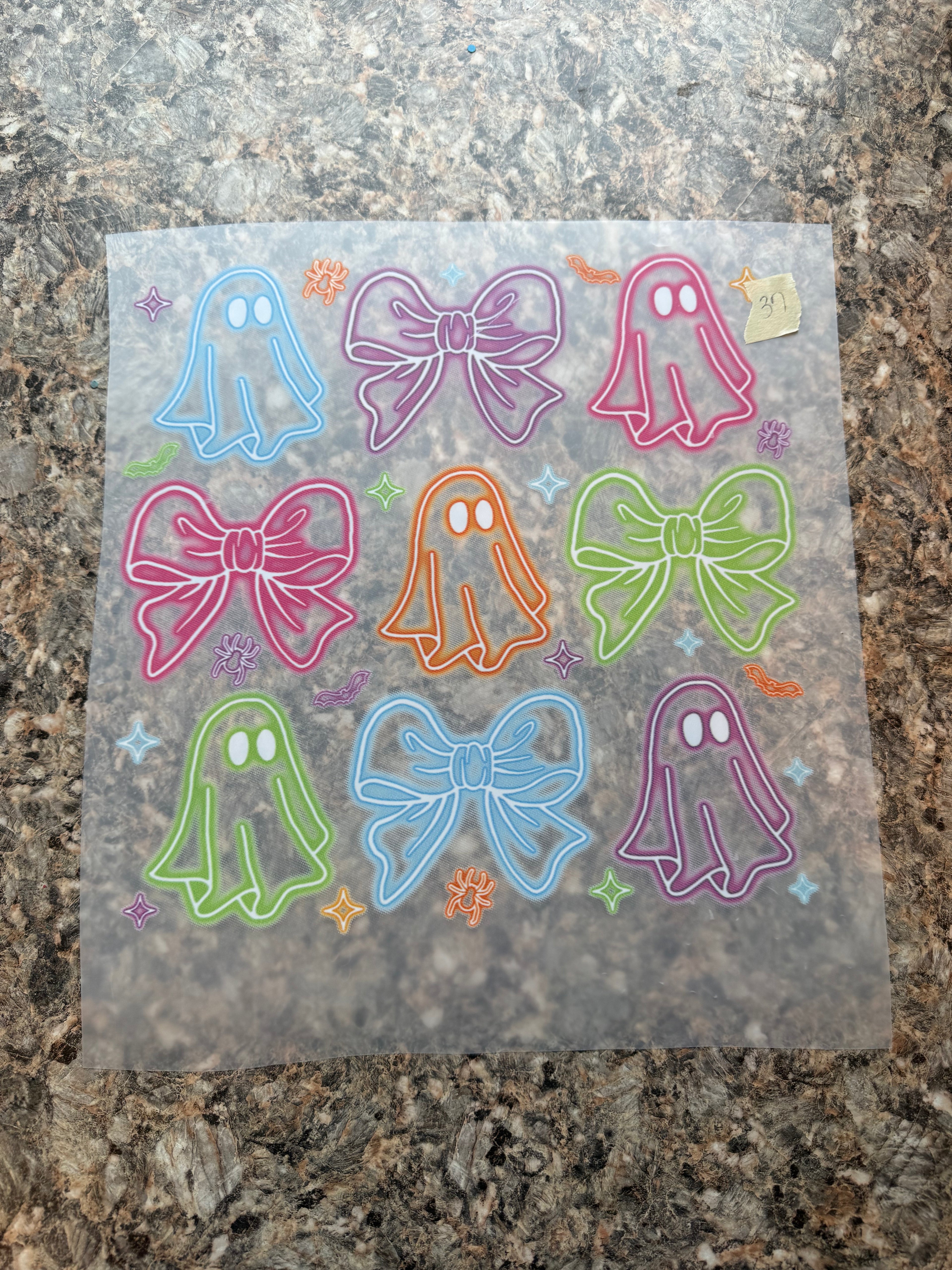 Neon ghost and bow #37