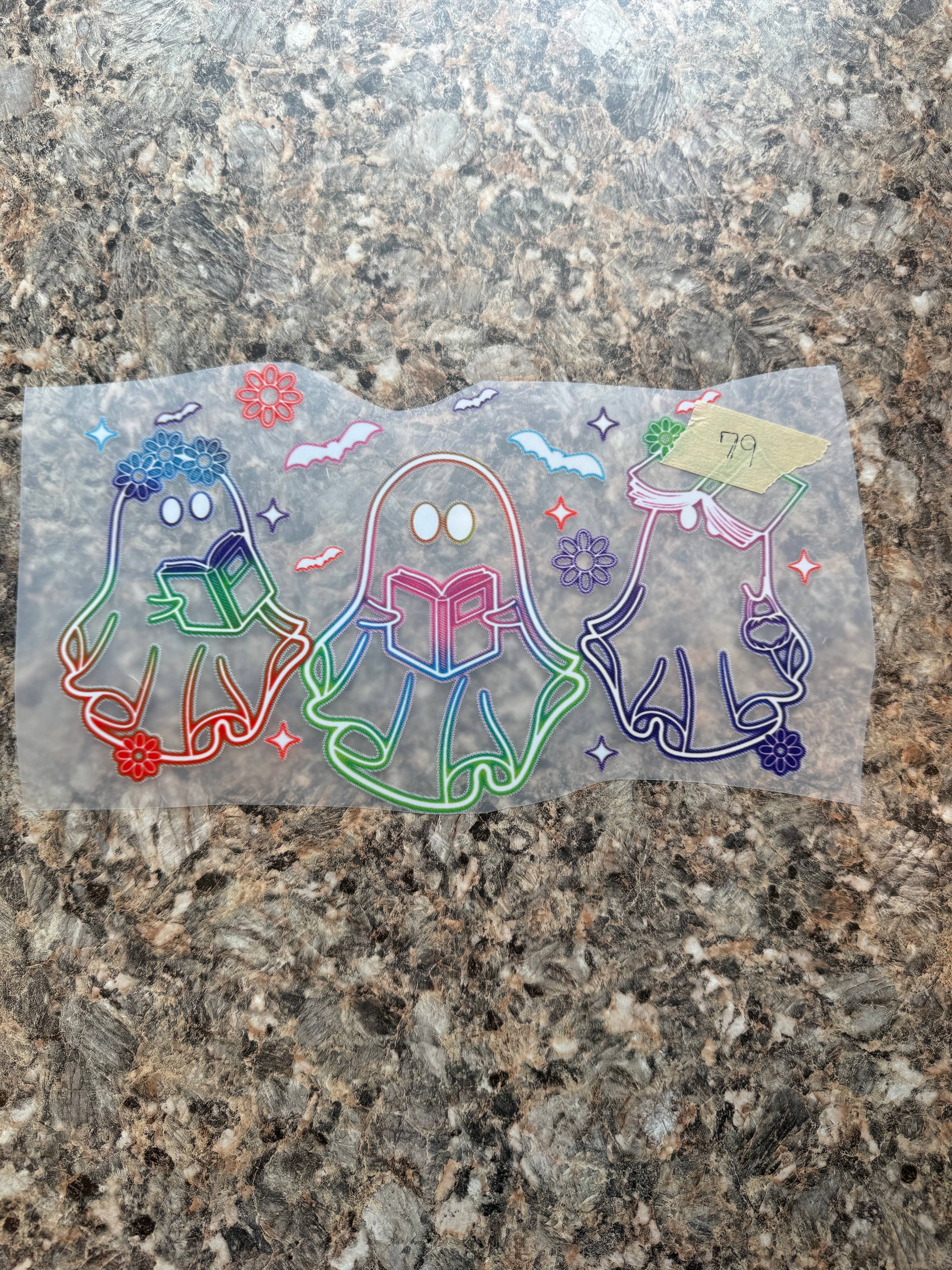 Neon ghosts with books #79