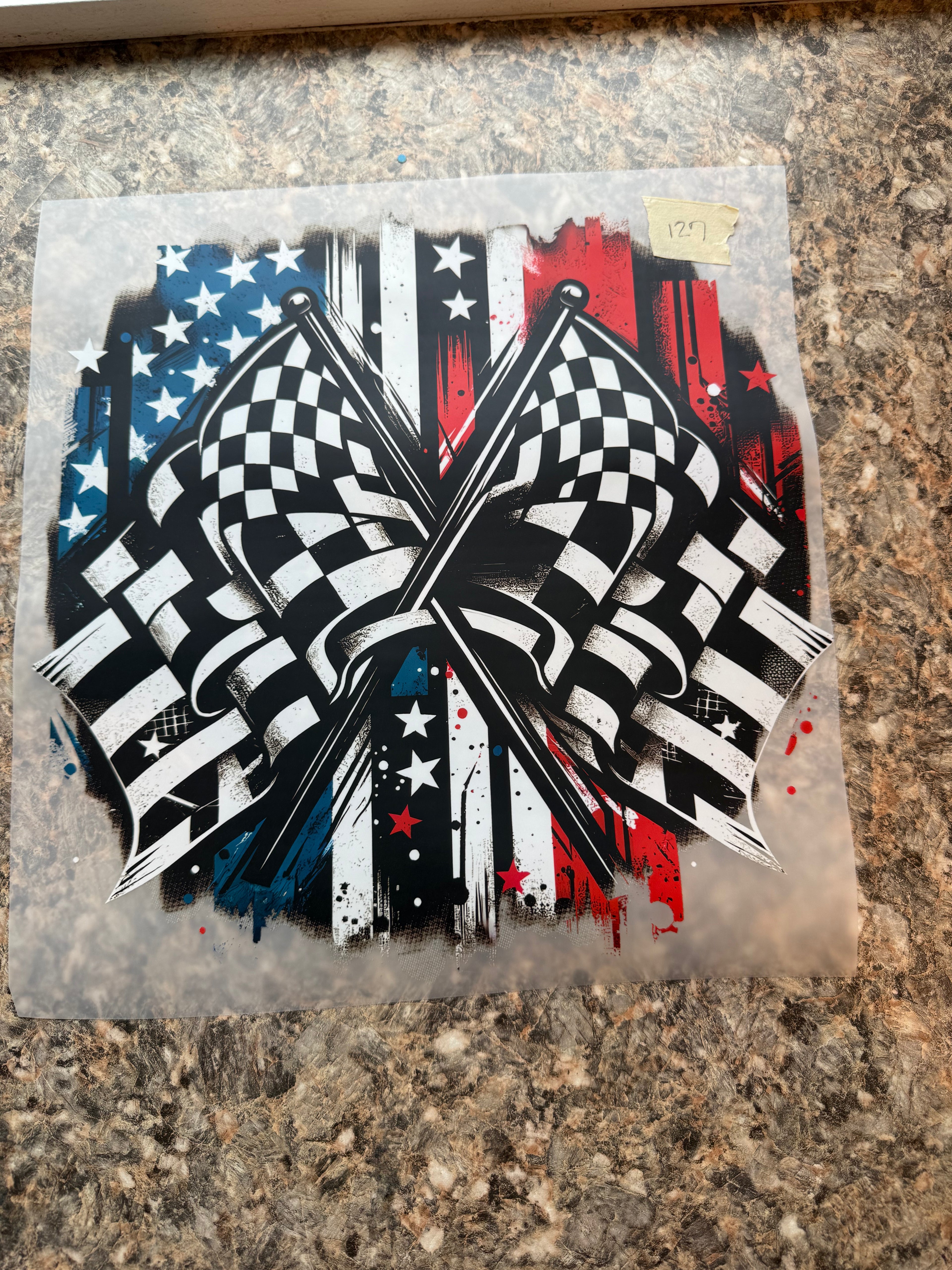 Checkered American Flag #127