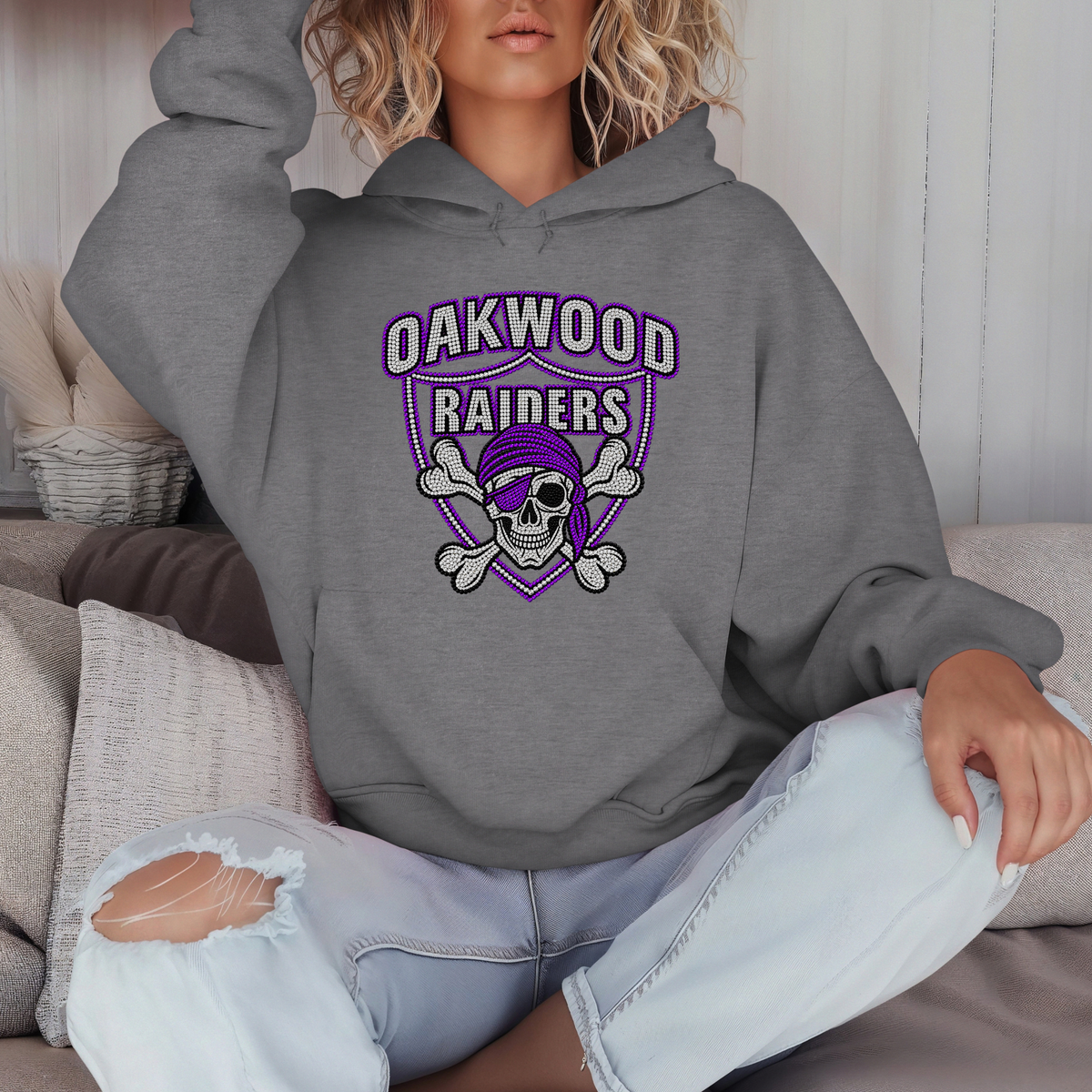 Oakwood Raiders Rhinestone!