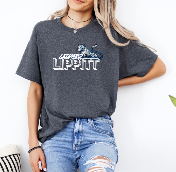 Lippitt Leopards Block Letter Tshirt
