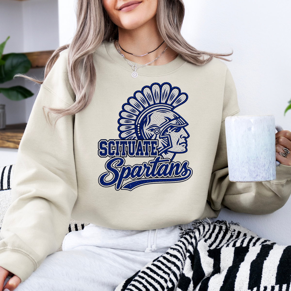 Scituate Spartans Rhinestone